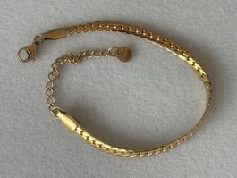 Luxus Elegante Edelsthal 15,5 - 21 cm Armband Farbe :Gold