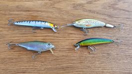 Angelköder Wobbler Set a 4 Stück diverser Marken G107