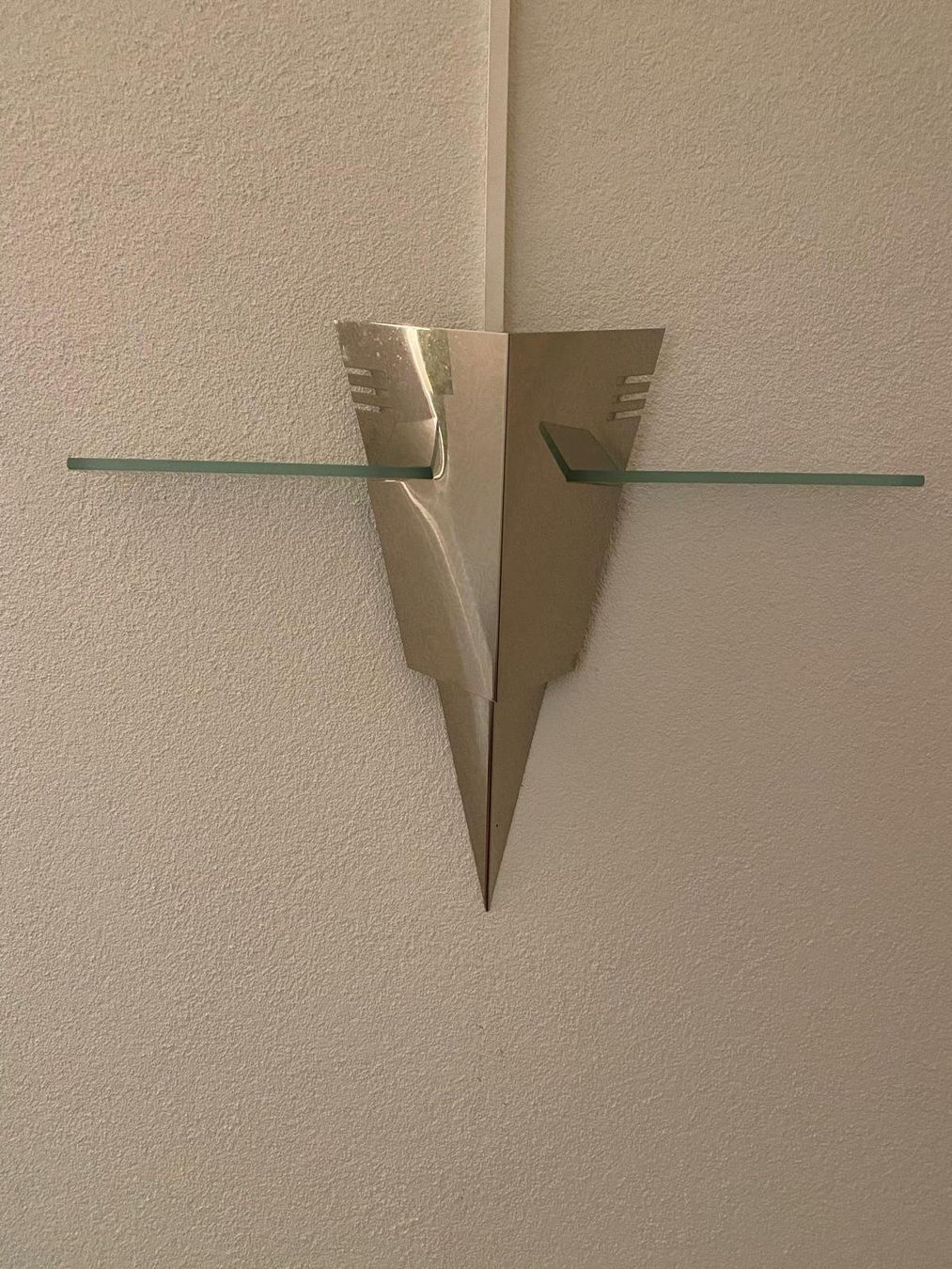 Lampen: 3 Stk. Designer Wandlampe mit Glasablage, Chrom – Neu (gemäss Beschreibung) aus Valbella von Ischka01 1