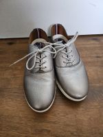 Tommy Hilfiger Lederschuhe Silber, Gr. 37 - Neuwertig