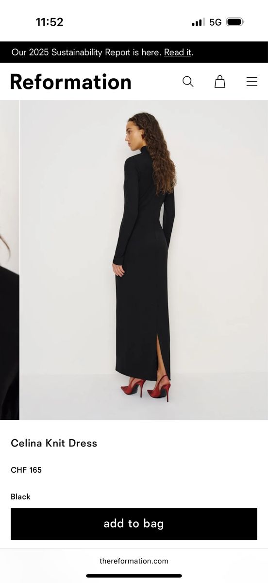 Reformation Vestiti: Reformation Celina Knit Dress S – Nuovo (secondo la descrizione) da Zürich venduto da okarioto