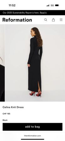 Reformation Celina Knit Dress S