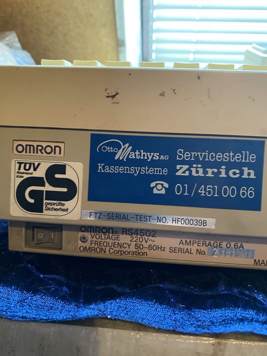 Omron Registratore di cassa: Kassensystem OMRON – Usato da Wiesendangen venduto da sandraz1565 1