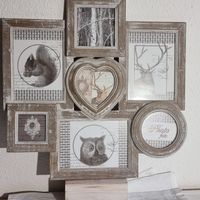 Neuer Rustikale Fotorahmen Collage Shabby Chic 7 Bilder