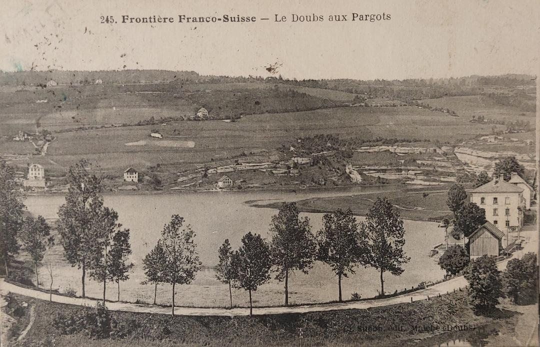 Ansichtskarten: LES PARGOTS - Frontière Franco-Suisse - 1923 – Gebraucht aus Delémont von Domdom1