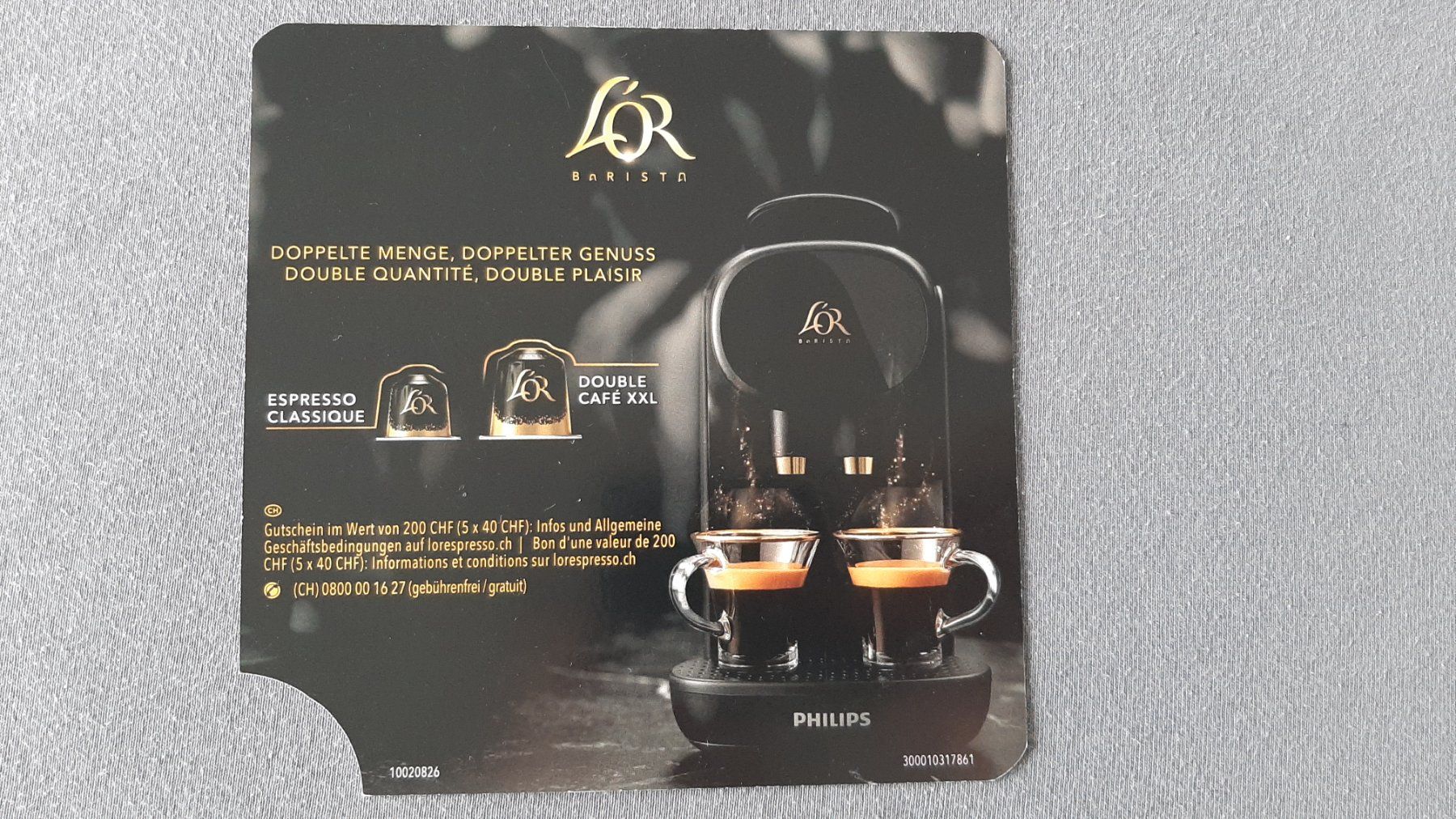 Buoni: L`Or Gutschein 5 x CHF 40 – Nuovo (secondo la descrizione) da Aarburg venduto da i_c6r8 1