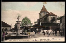 AK Genolier, Kinder am Brunnen