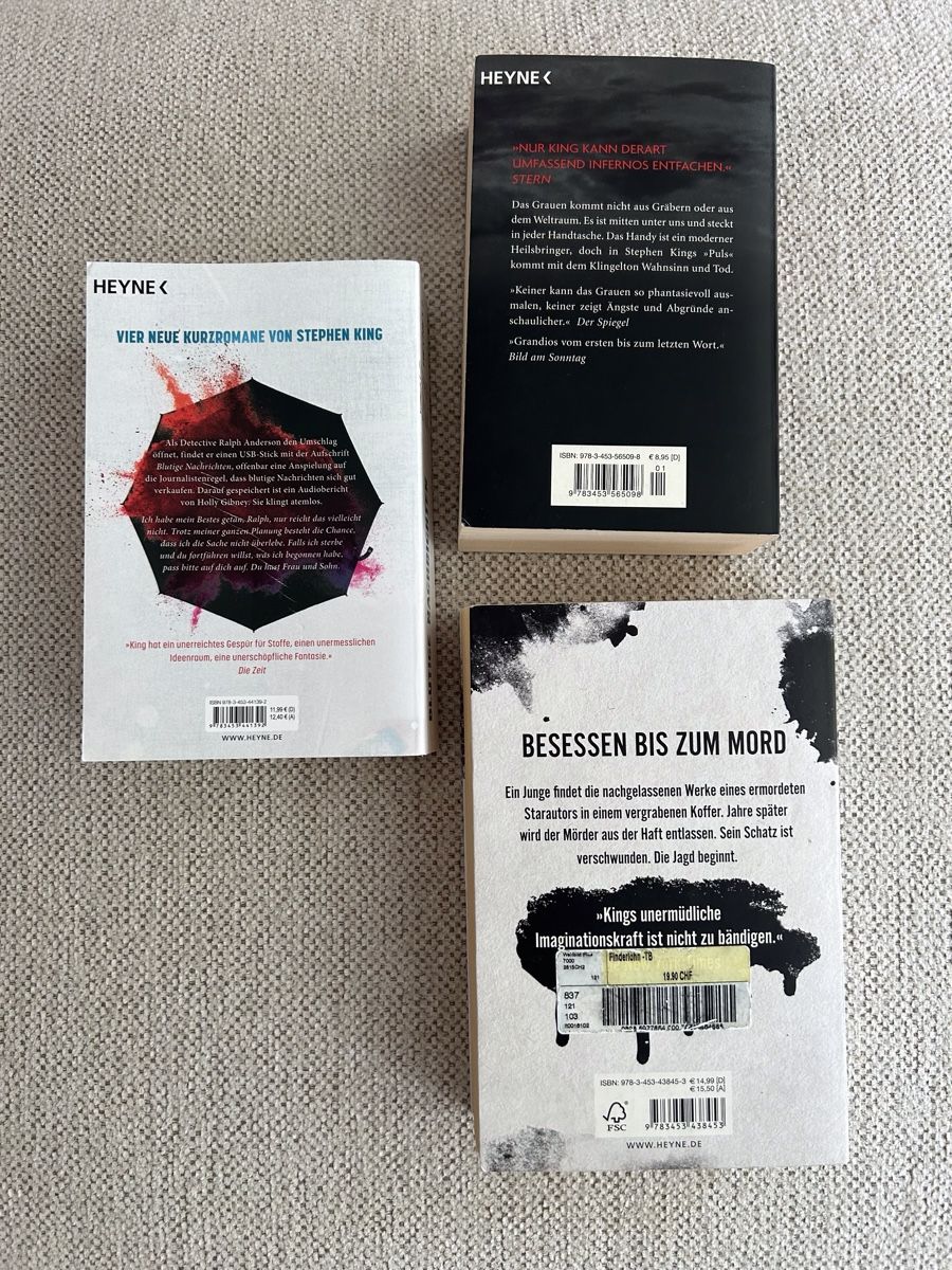 Libri: Stephen King Bücher Set 3 Stück – Usato da Chur venduto da jgr_s6mm 1
