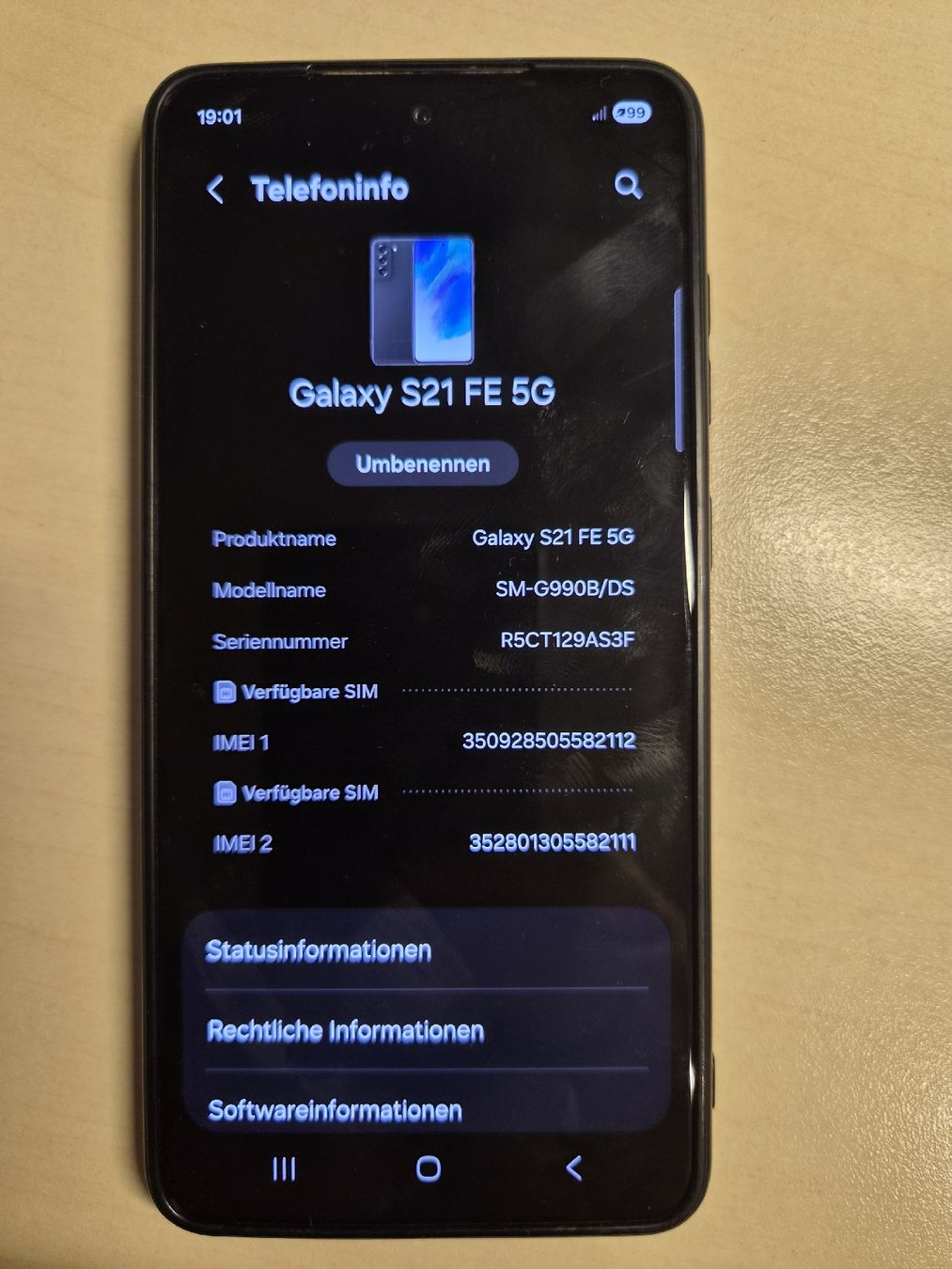 Smartphone Samsung Galaxy S21 FE 5G SM-G990B/DS (Defekt) in ...
