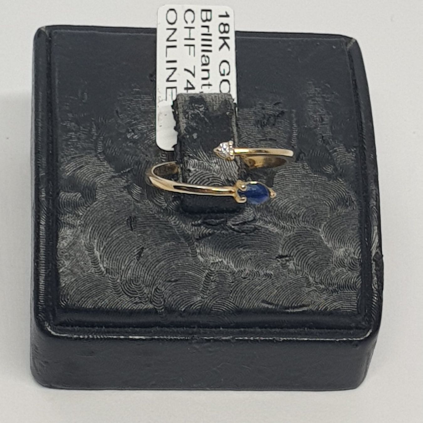 Anelli: Echt 18K Gold - Diamant, Saphir Ring – Usato da Luzern venduto da Goldhaus-Luzern