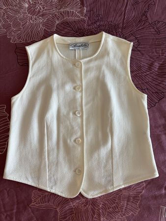 Vintage Weste, creme, Grösse 36, zeitloser Klassiker!