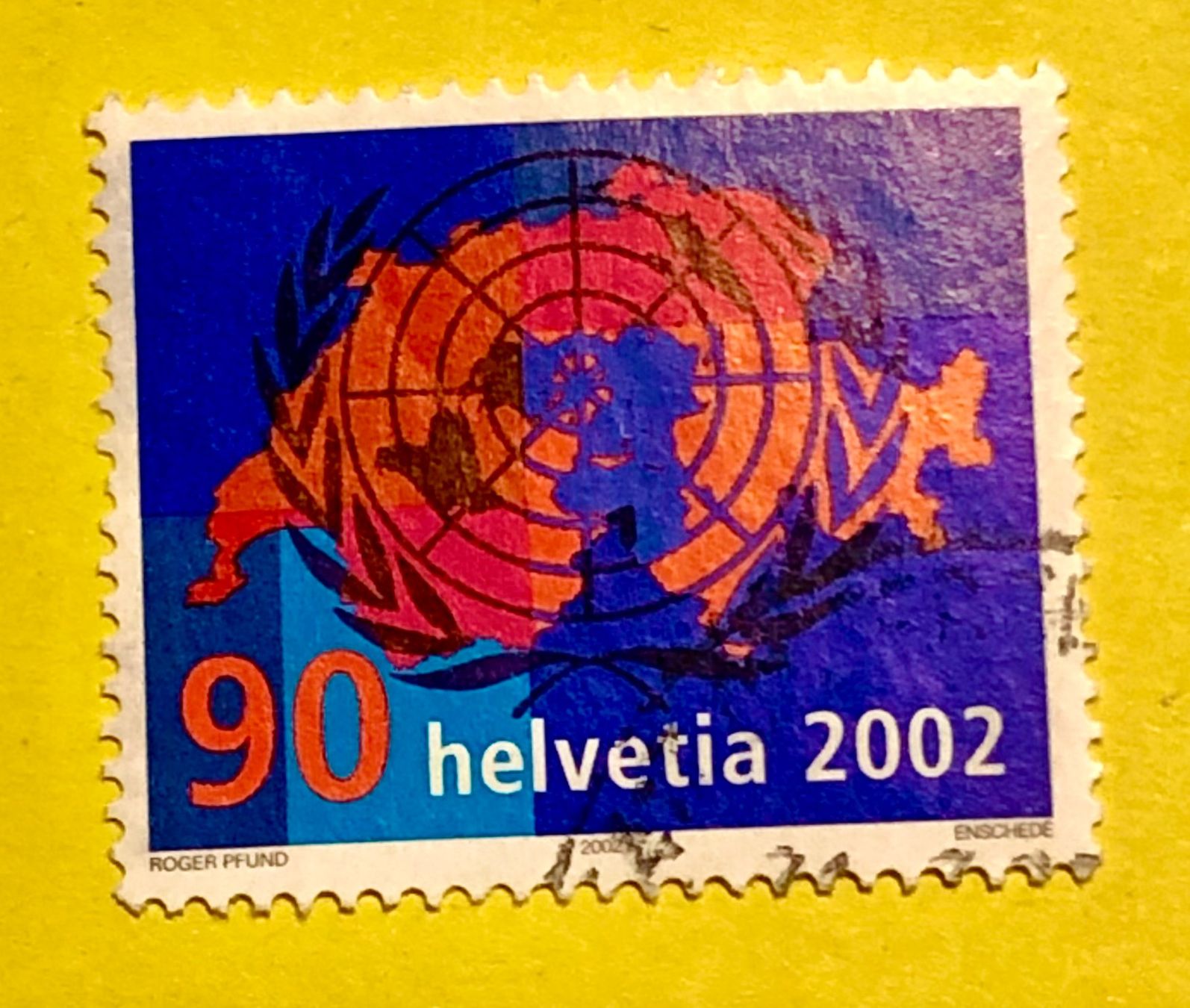 Alle Briefmarken: Nr.1059  GESTEMPELT UNO-Beitritt  2002  – Gebraucht aus Aarau von Billa007