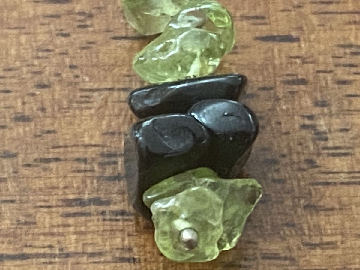 Orecchini pendenti & Orecchini a lobo: Silberohrringe mit Obsidian  und Peridot - Handarbeit! – Usato da Baden venduto da swiss-alps 1