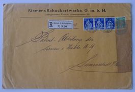 1917, SIEMENS Firmenbrief mit Vignette nach Deutschland