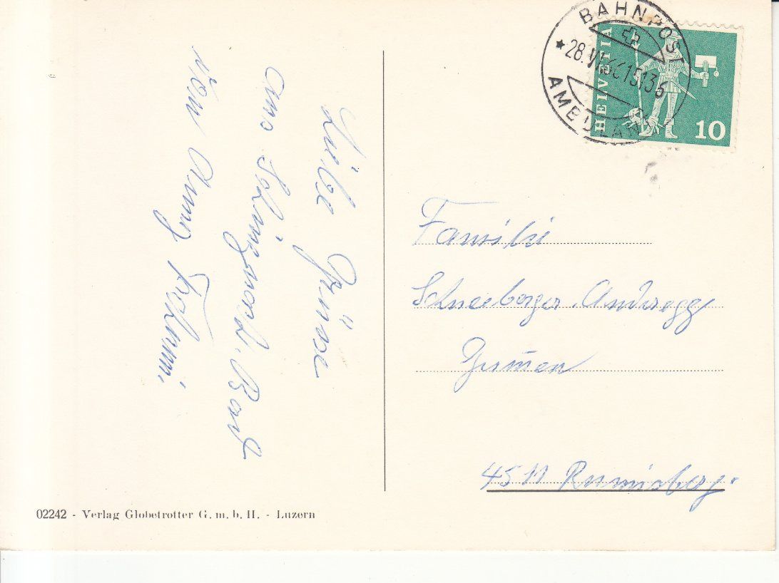 Cartoline postali: Schinznach Bad 1966 – Usato da Bürglen TG venduto da StampGraf 1