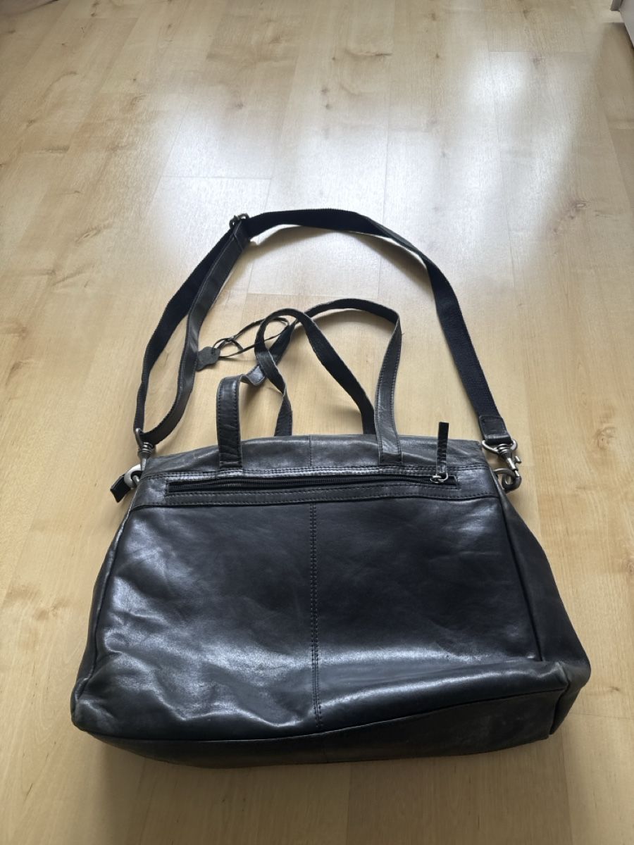 Valigie & Borse: Spike & Elegante schwarze Ledertasche/Aktentasche – Usato da Münsingen venduto da keka07 3