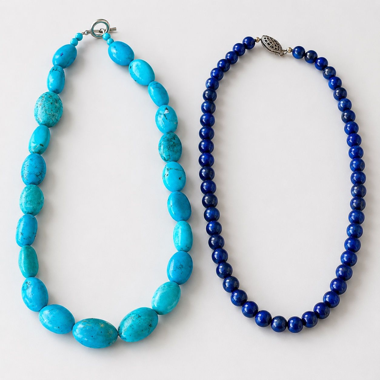 Catenine: Lot de 2 colliers en pierres naturelles bleues – Nuovo (secondo la descrizione) da Neuchâtel venduto da izo_55gm