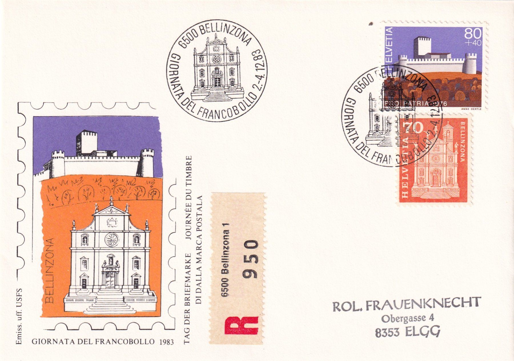 Tutti i francobolli: Tag der Briefmarke 1983 Bellinzona 2.-4.12.1983 – Nuovo (secondo la descrizione) da Birsfelden venduto da chr_yq2g 2