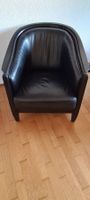 Schicker Ledersessel schwarz, Cocktailsessel