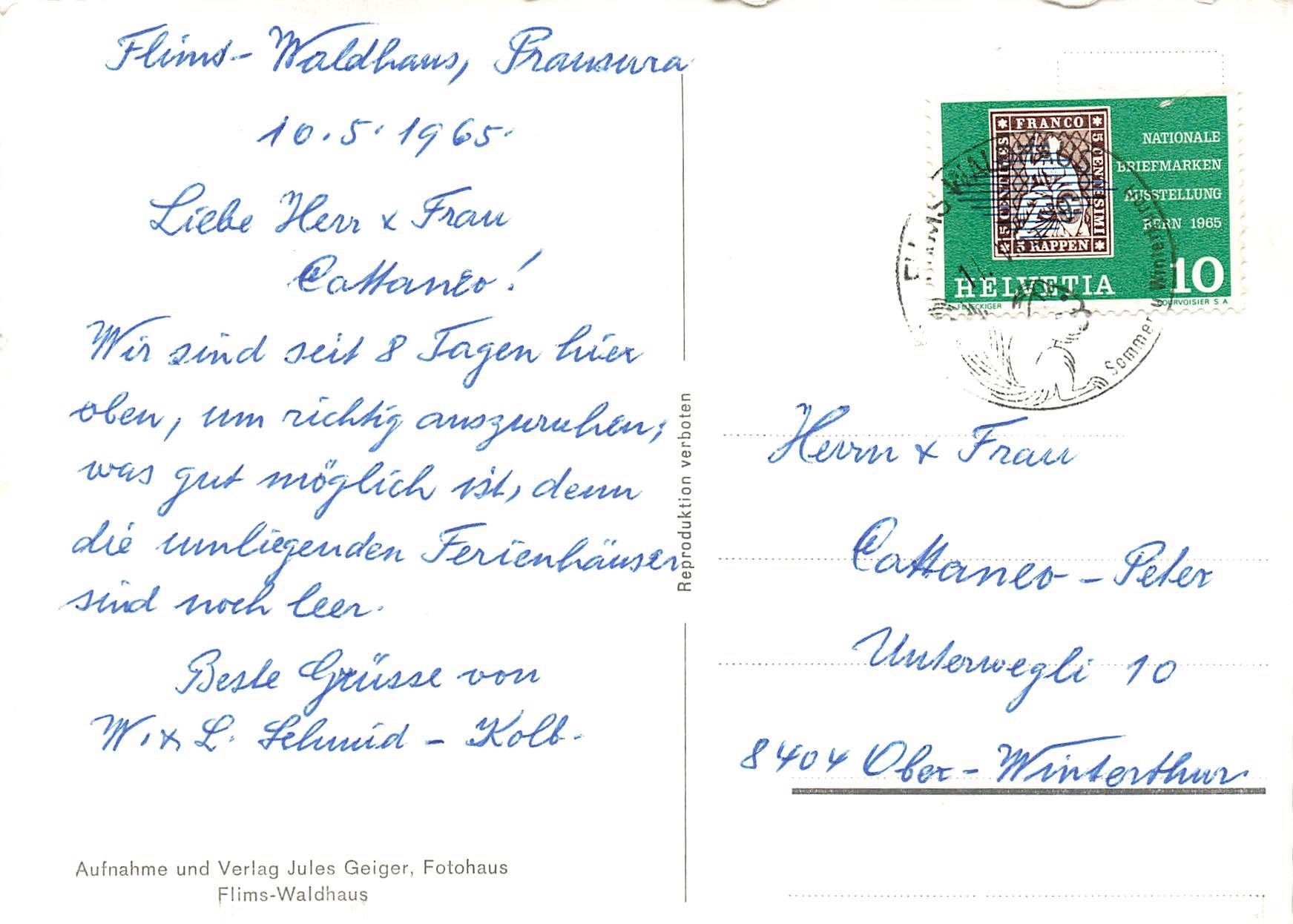 Cartoline postali: Films motive am caumasee – Usato da Biasca venduto da Blenio71 1
