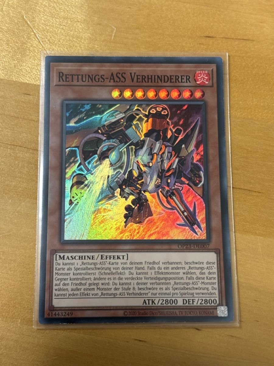 Yugioh Sammelbilder & Trading cards: Rettungs-Ass Verhindere OP23-DE007  – Gebraucht aus Speicherschwendi von YugisKartenKammer