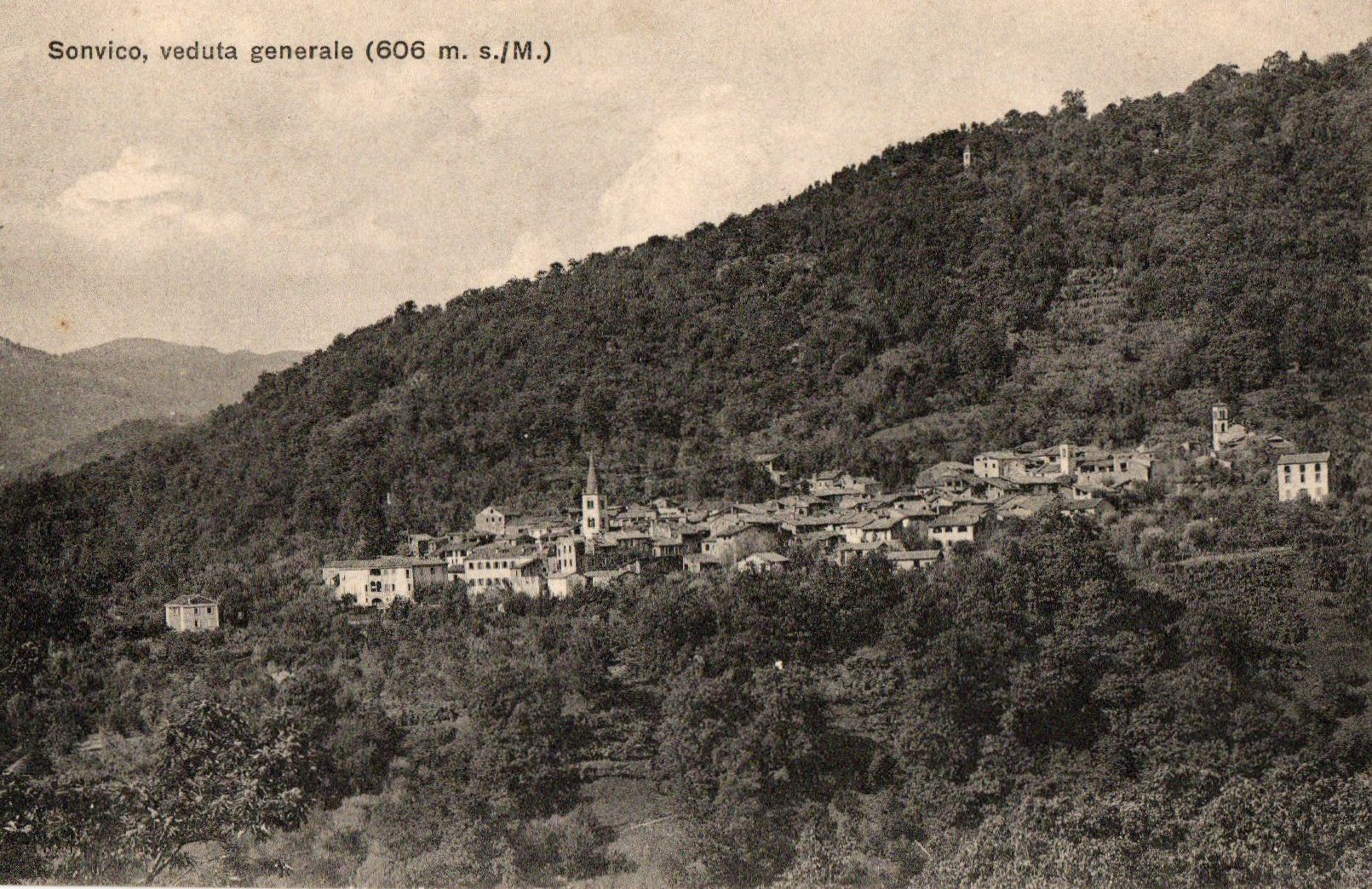 Ansichtskarten: Sonvico - Veduta generale – Gebraucht aus Melano von pisonsdro