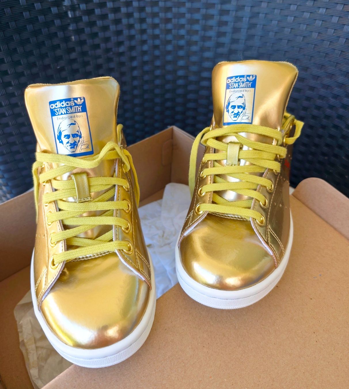 Adidas Scarpe da uomo: Adidas Stan Smith Gold Gr. 38 Brandneu – Nuovo e nell'imballaggio originale da kloten venduto da Docsgirl 4