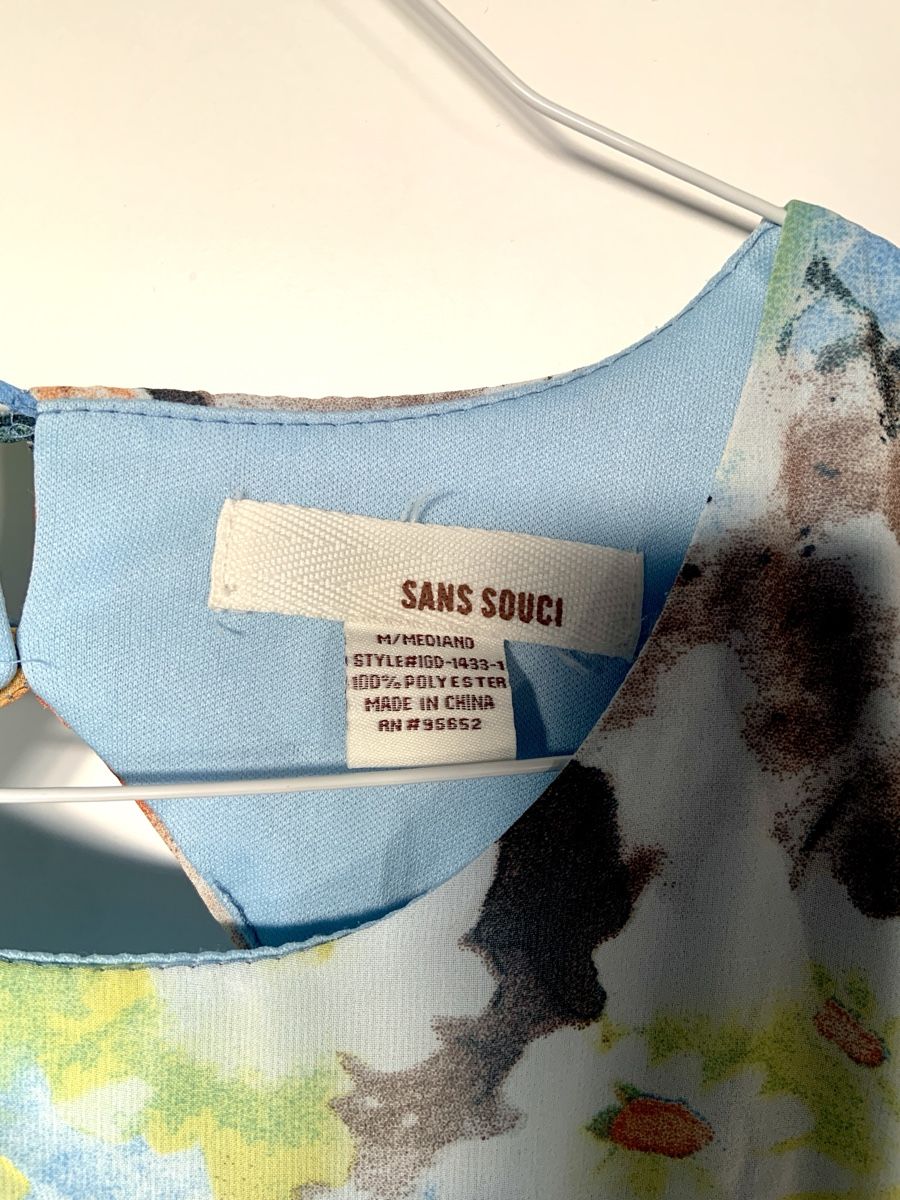 Vestiti: Sommerkleid Blumenmuster hellblau Gr.M(S) – Usato da Basel venduto da mir_h6vg 1