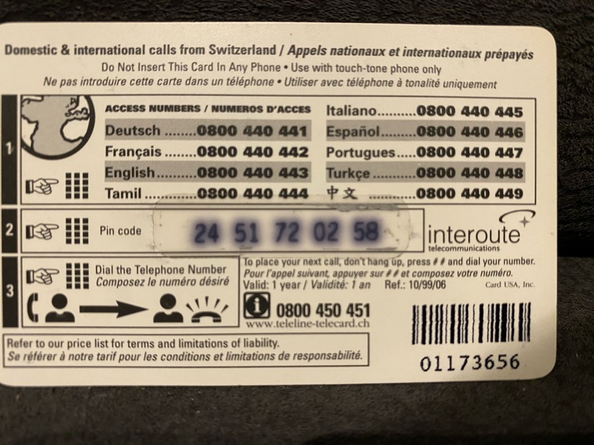Telefon- & Taxkarten: Teleline – Gebraucht aus Lausanne von babacard10 1