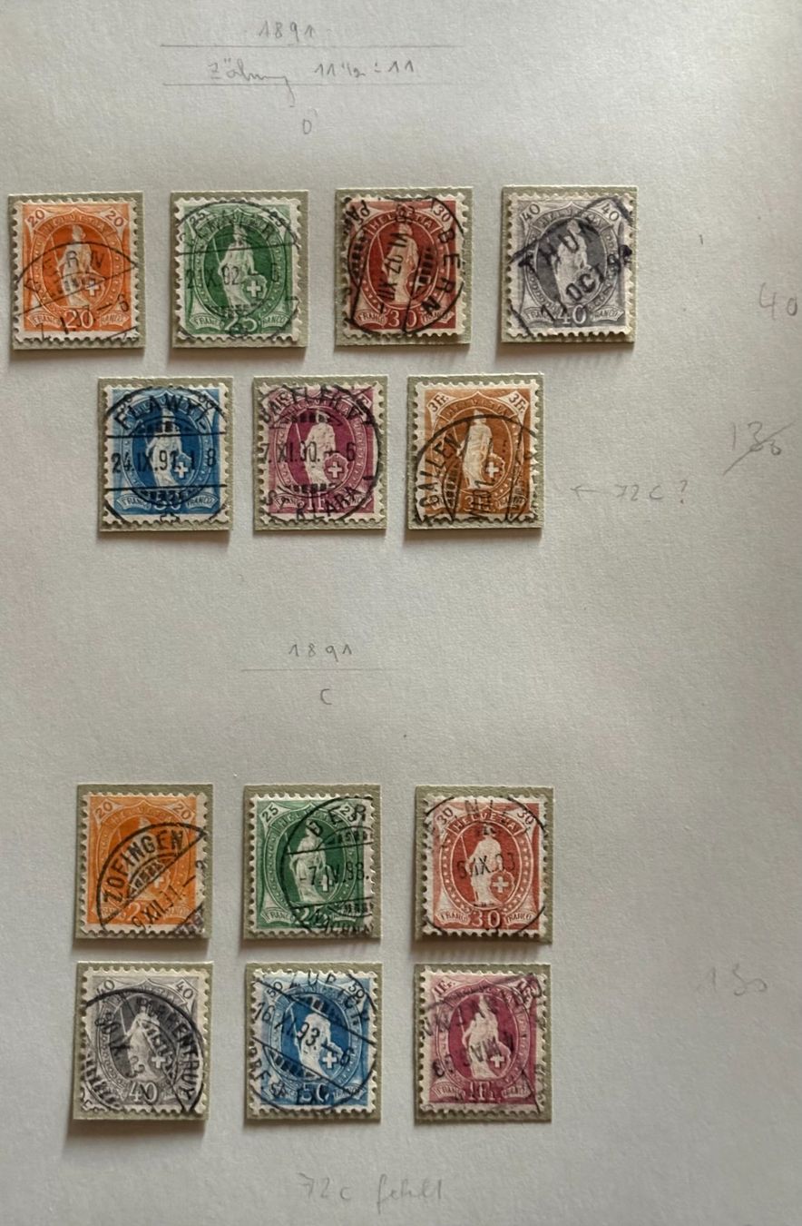 Tutti i francobolli: BRIEFMARKEN HELVETIA 1891 – Usato da Ostermundigen venduto da Heavenmaus75