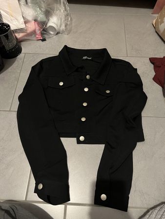 Schwarze Übergangsjacke, Grösse M/L, Top Zustand!