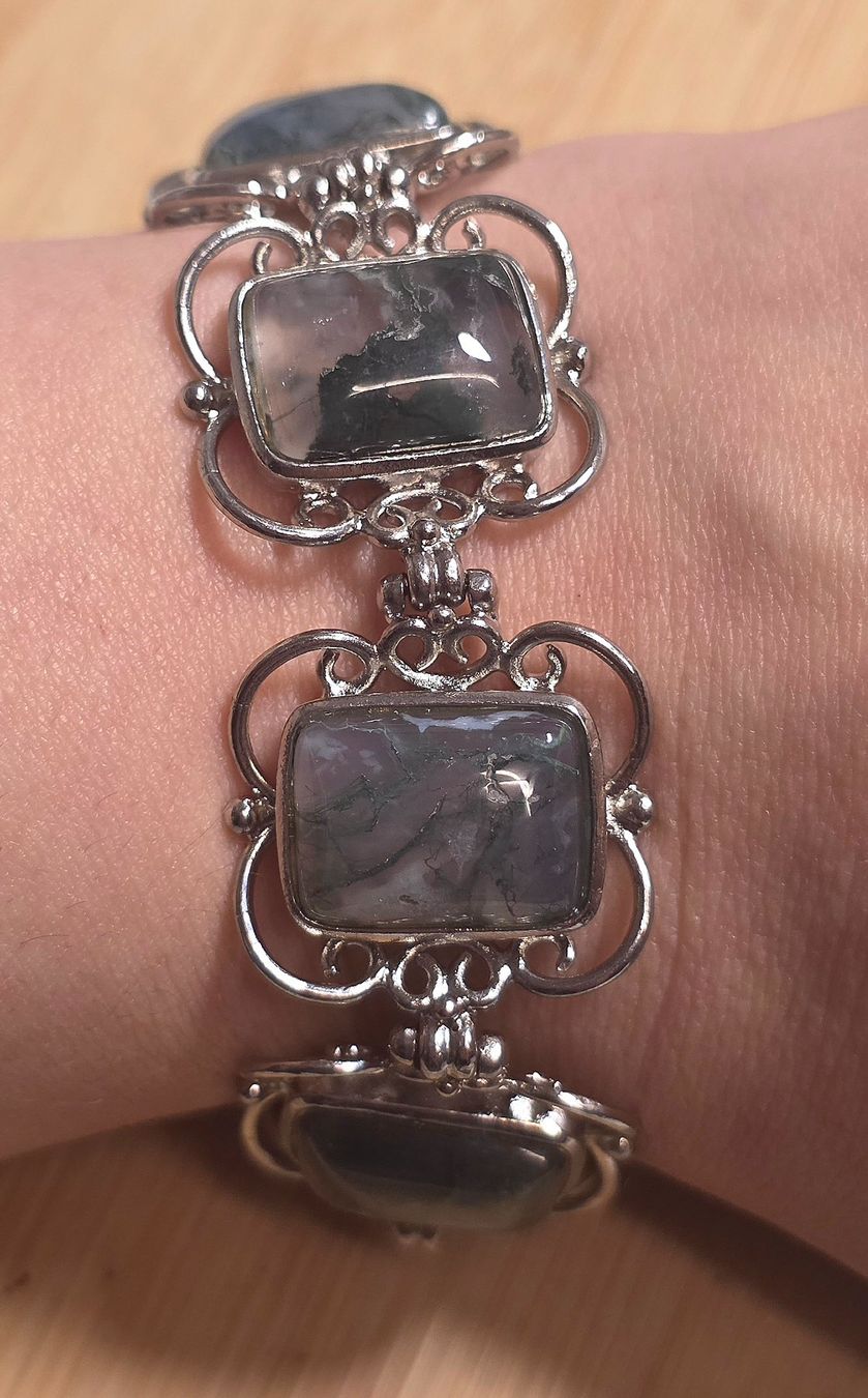 Minerali & Pietre curative: Moosachat Edelstahl Armband C – Nuovo e nell'imballaggio originale da Matzingen venduto da Shay_Crystalz