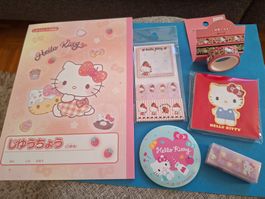 Sanrio Hello Kitty set Note, tape, mirror, Memo pad/new!!