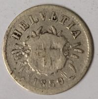 5 RAPPEN / SCHWEIZ 1850 "BB"