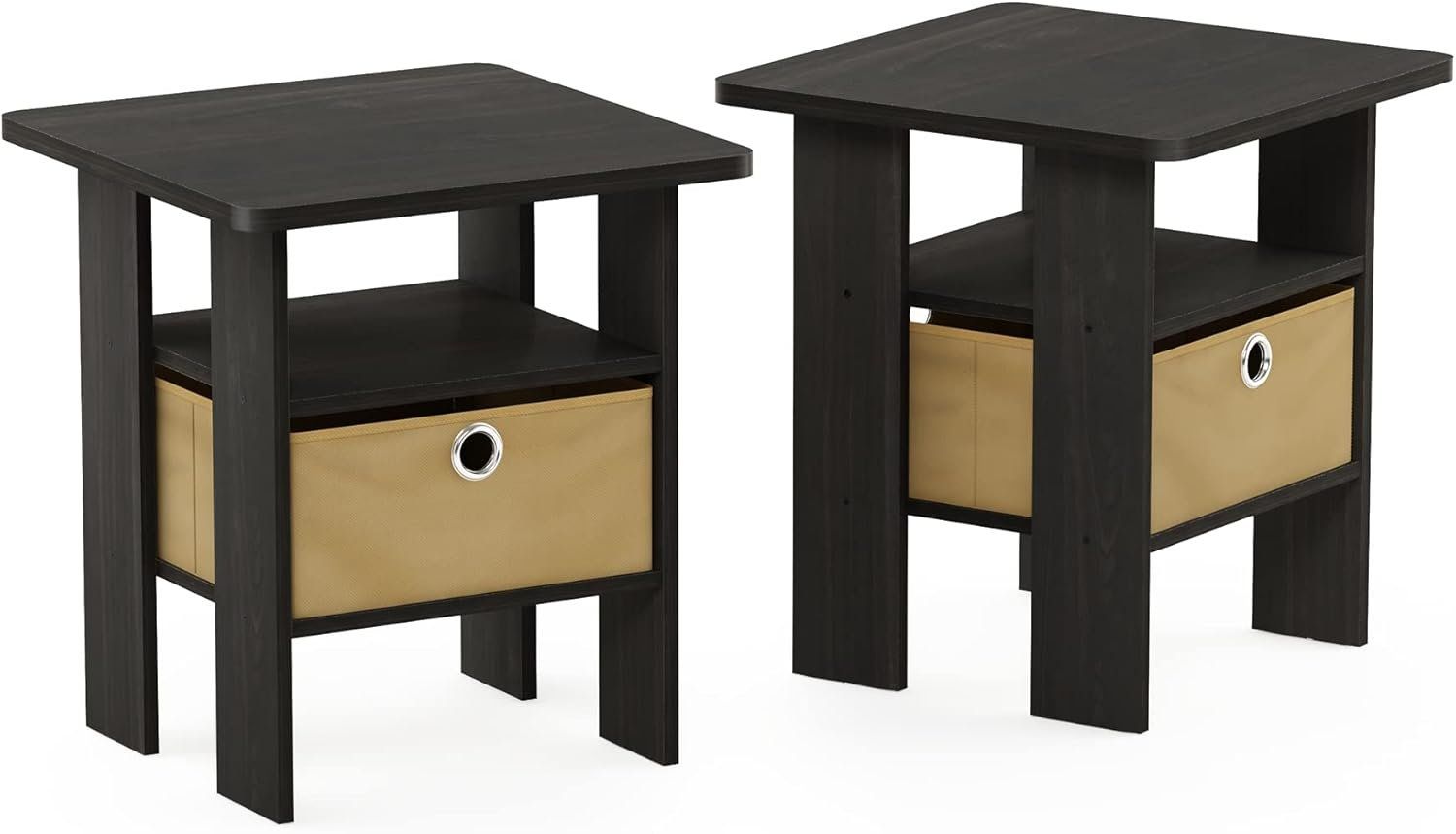 Tables de nuit: Nachttisch 2er Set mit Schublade Beistelltisch Braun – Neuf avec emballage d'origine à Neuhausen par apo_zn9s 4