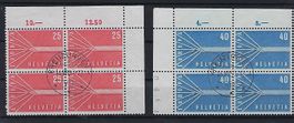 Europamarken 1957 Viererblock gestempelt   14596