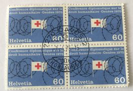 4 er Block Nr.563 mit Vollstempel Davos