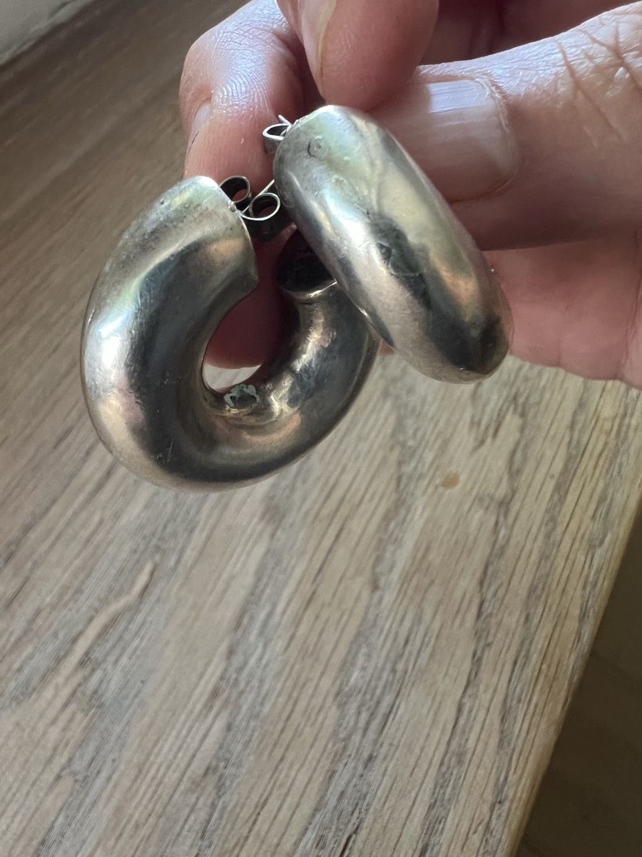 Boucles d'oreille: Silber Kreolen – D'occasion à winterthur par Cw5 1