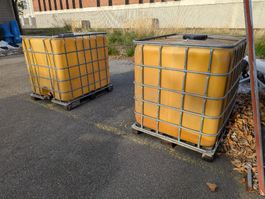 3 xIBC Wassertank 1000 Liter Kunststoff gebraucht (Heizöl)
