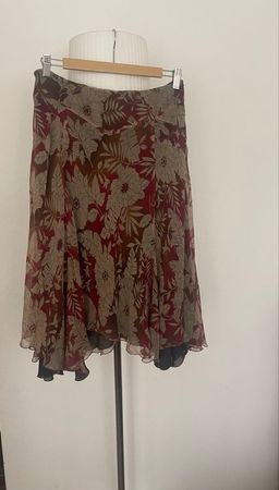 Jupe en soie Nine West motif floral