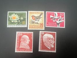 Deutsche Bundespost  1957 Mi. Nr. 274-78  *   (4939)