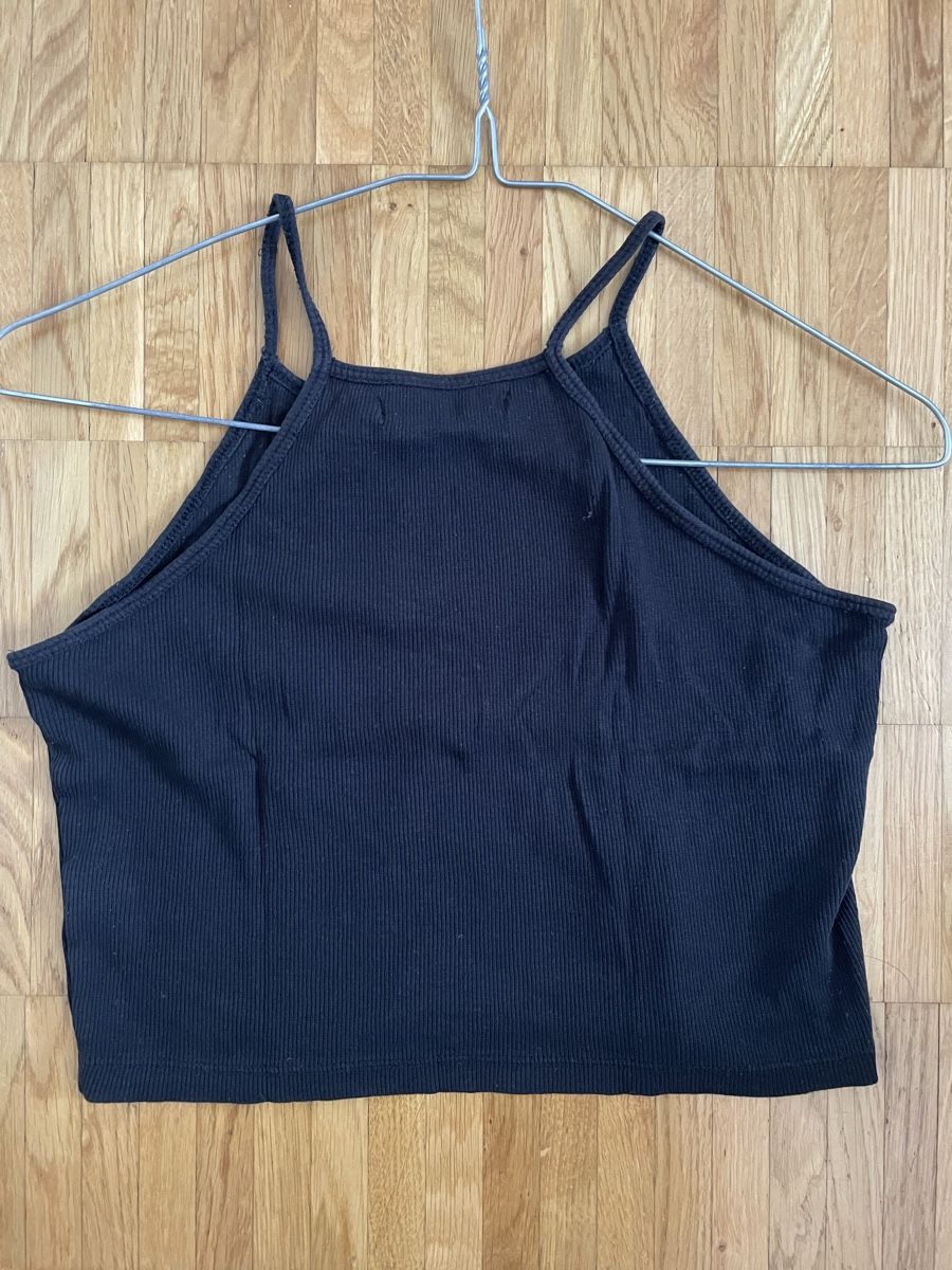 Camicette, T-shirt & Top: Top court noir – Usato da Pont-de-la-Morge (Sion) venduto da hel_bh28 1