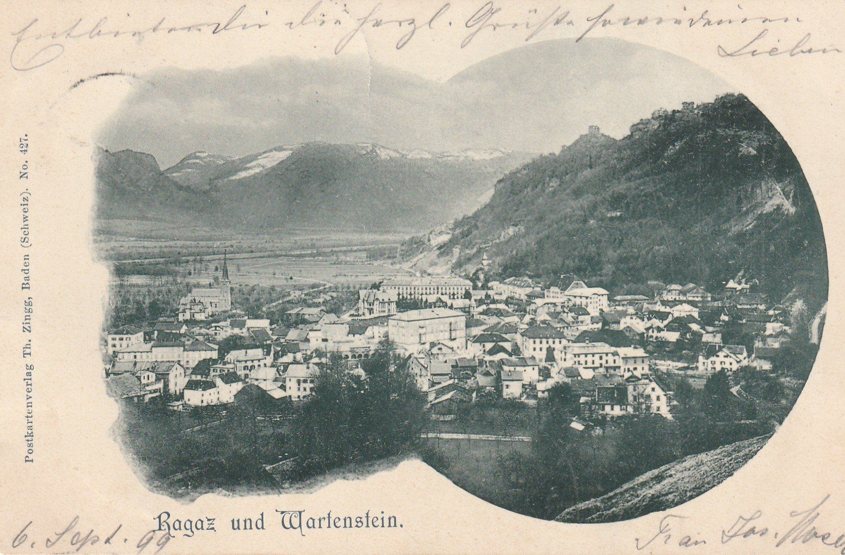 Ansichtskarten: Ragaz und Wartenstein – Gebraucht aus Rorschacherberg von fratovi2
