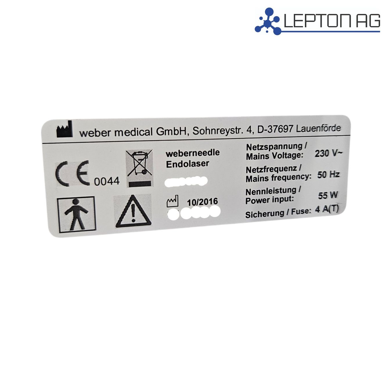 Attrezzature mediche: weber medical weber needle - inkl. 4 Laser – Usato da Niederdorf venduto da LeptonAG_Labor 6