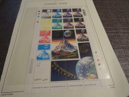 Druckbogen HELIO Courvoisier 1988 Vignette Matterhorn / Mond