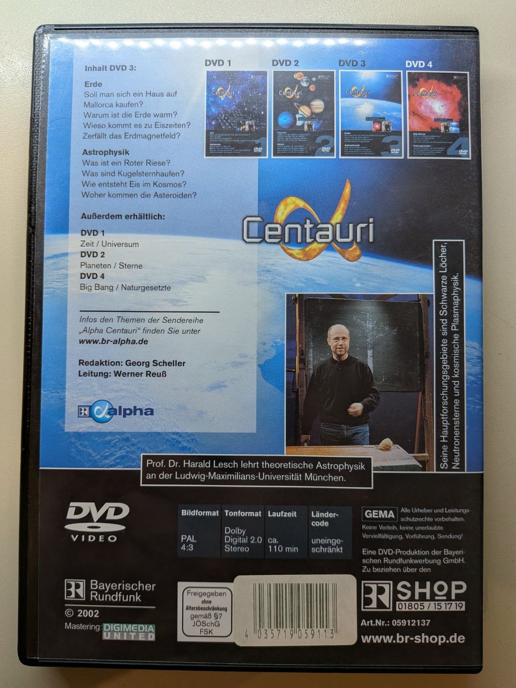 Tutti i DVDs: "Alpha Centauri 3" mit Prof. Dr. Harald Lesch [DVD] – Usato da Port venduto da gecotom 1