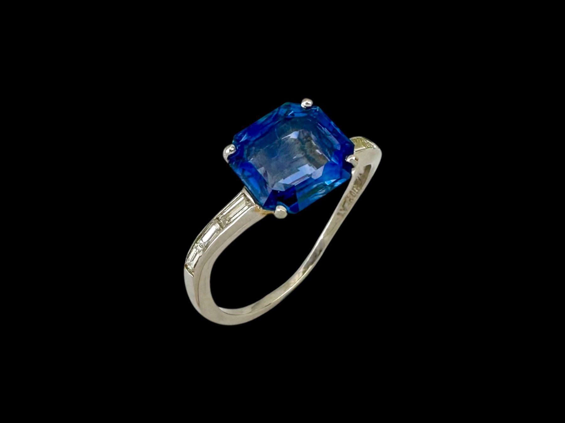 Anelli: Vintage, Saphir - Diamant - Ring, ca. 2.20 ct unerhitzt – Usato da Zuzwil SG venduto da artimmo 4