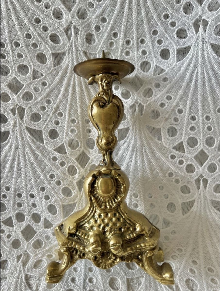 Kerzenständer: Messing Kerzenständer 6cm Dm Barock Stil 1200 Gram – Gebraucht aus Frenkendorf von Only1 2