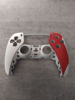Gehaeuse fuer Playstation 5 Controller Weiss Rot