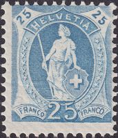 1906, Stehende Helvetia 93B postfrisch **, K: 500.-+